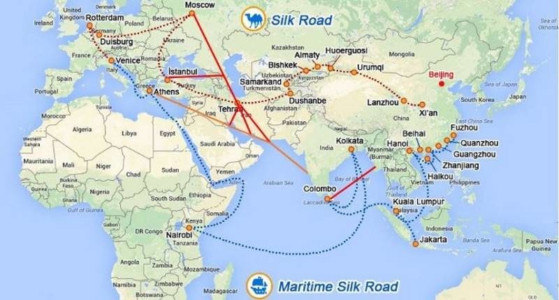 Click to enlarge silk road one belt one road