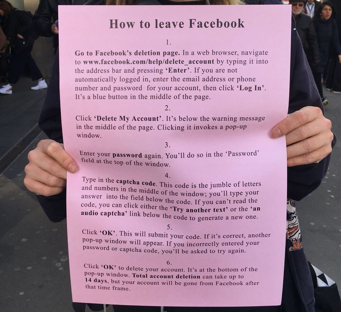 Jeremy Deller’s leave facebook poster