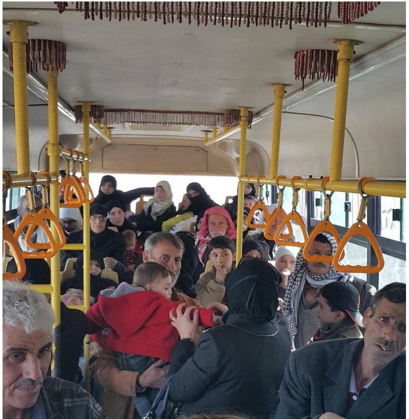 Click to enlarge el-Ghouta refugees on Govt. Bus