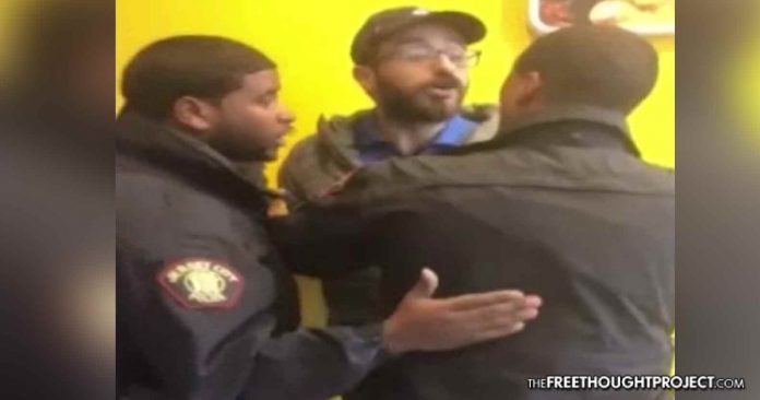 cops in scuffle