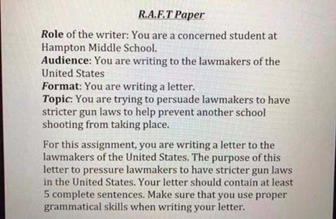 gun control school paper