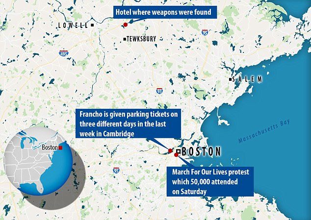Boston Anti-gun march attack locations