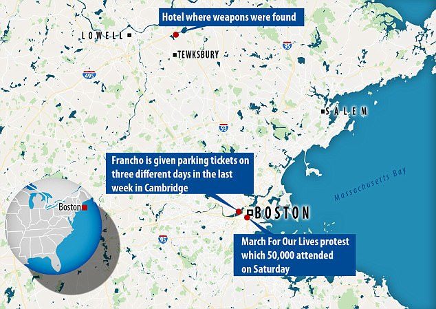 Click to enlarge Boston Anti-gun march attack locations