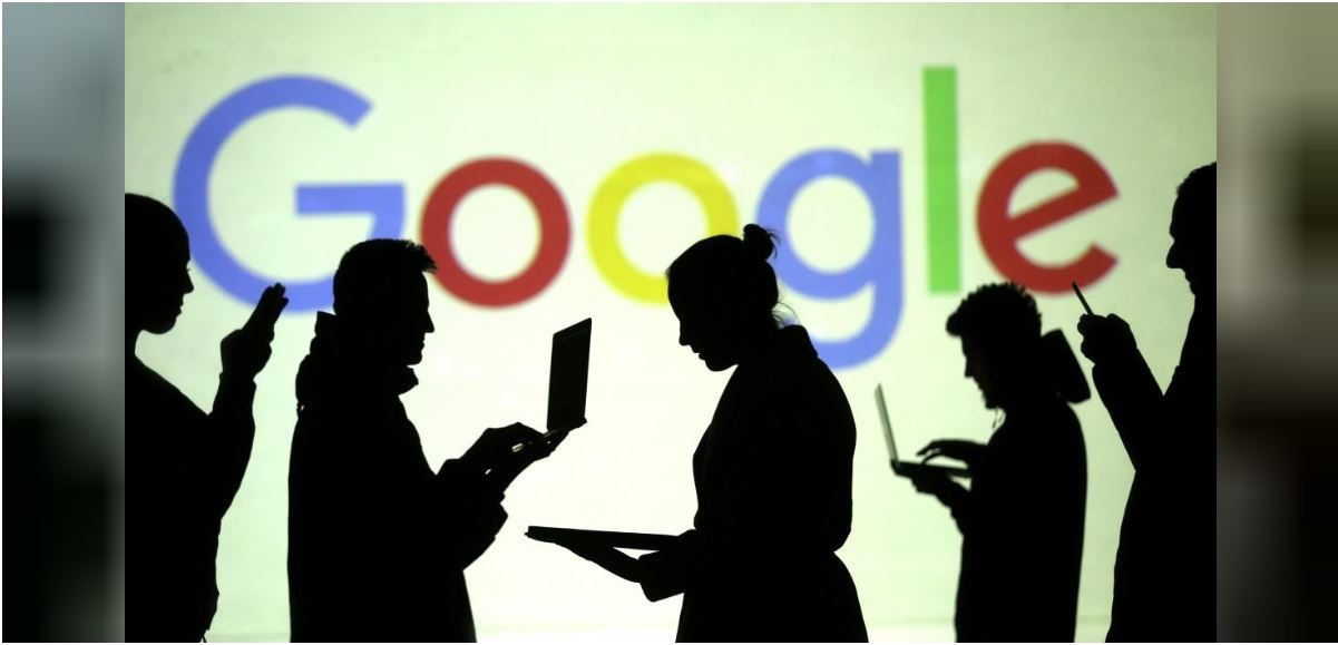 Silhouettes of laptop and mobile device users