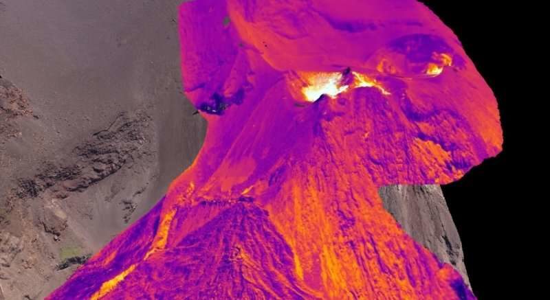 Stromboli volcano, Italy 3-D image
