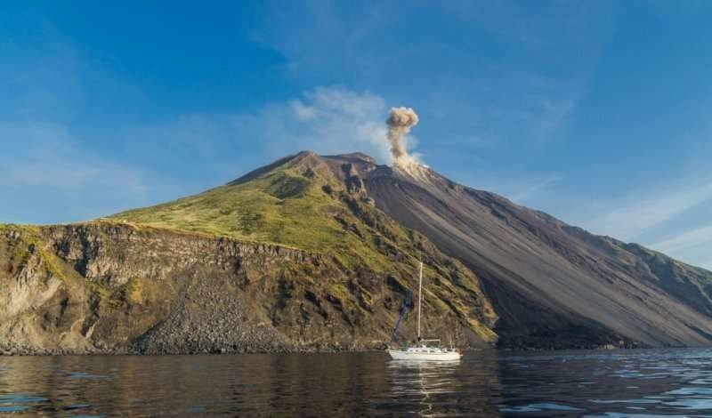Click to enlarge Stromboli volcano, Italy
