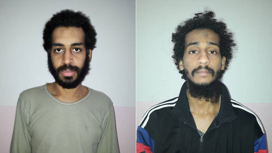 Photos provided by SDF on February 9, 2018, showing captured ISIS members Alexanda Kotey and Shafee Elsheikh