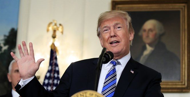 Trump waving