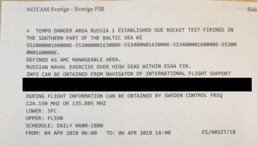 Russian telegram on Tuesday alerting officials
