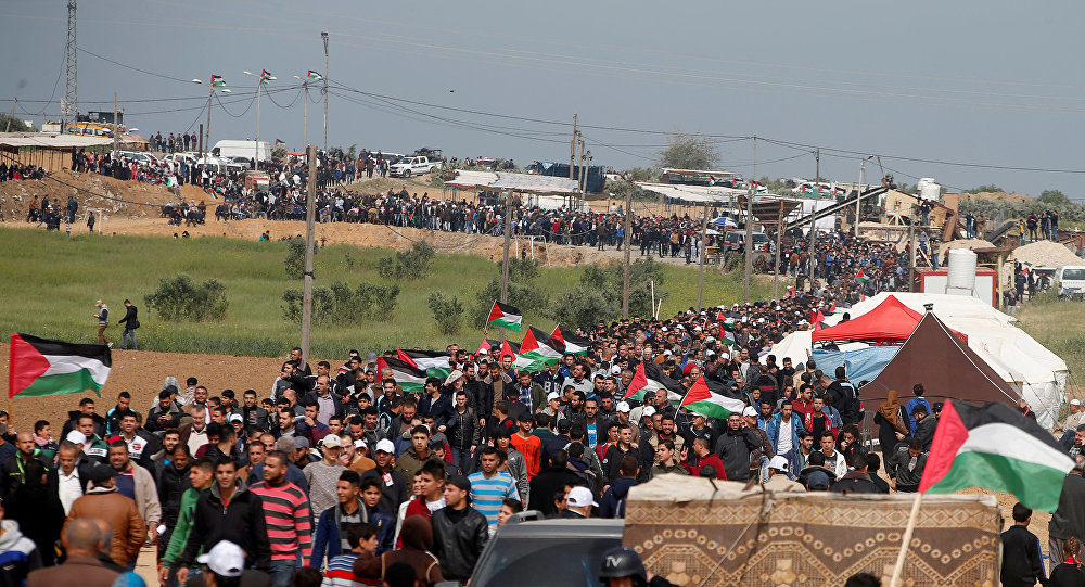 Gaza land day protest