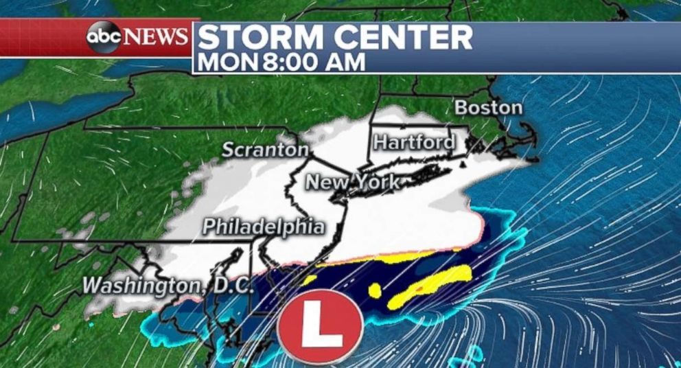 Click to enlarge north east storm US April 1