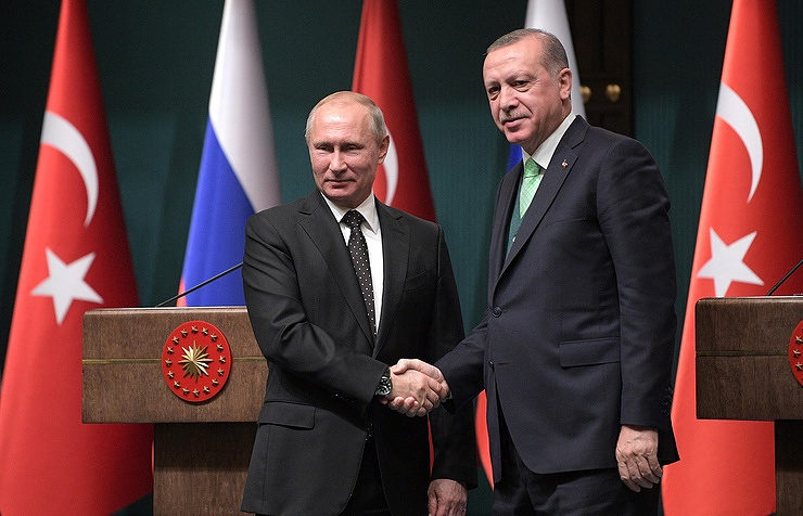 Click to enlarge Russian President Vladimir Putin and Turkish President Recep Tayyip Erdogan