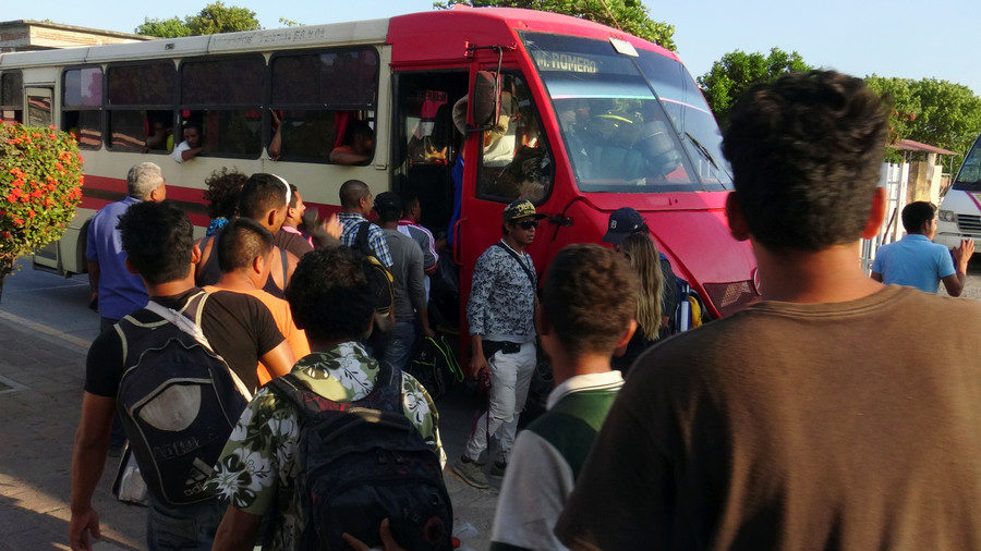 Click to enlarge US bound Central American migrants
