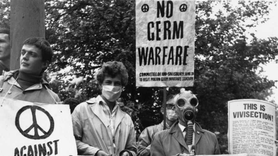 Click to enlarge Protesting Porton Down Lab