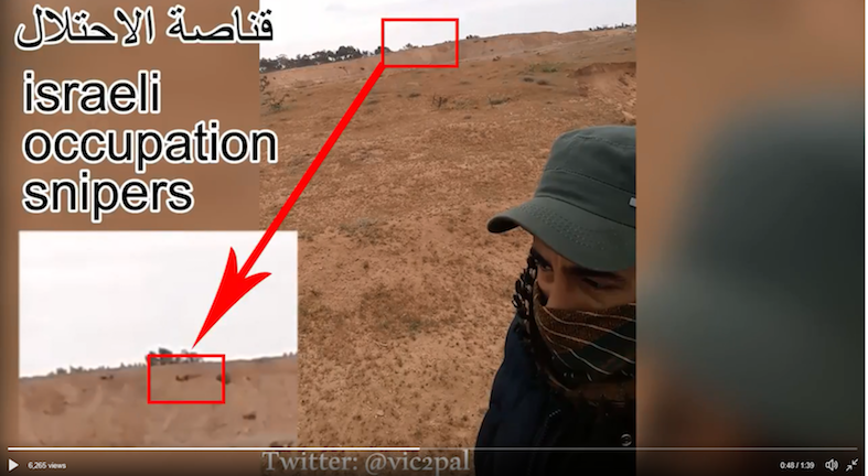 Click to enlarge IDF snipers shoot palestinian footballer