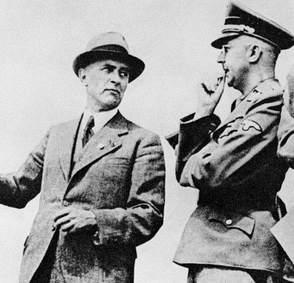 SS chief Heinrich Himmler with Max Faust, engineer