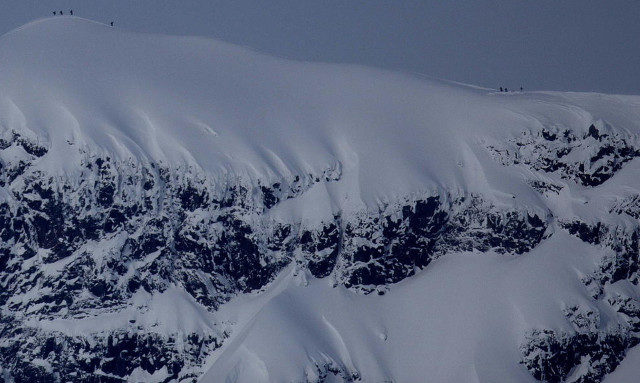 People walking on Kebnekaise.