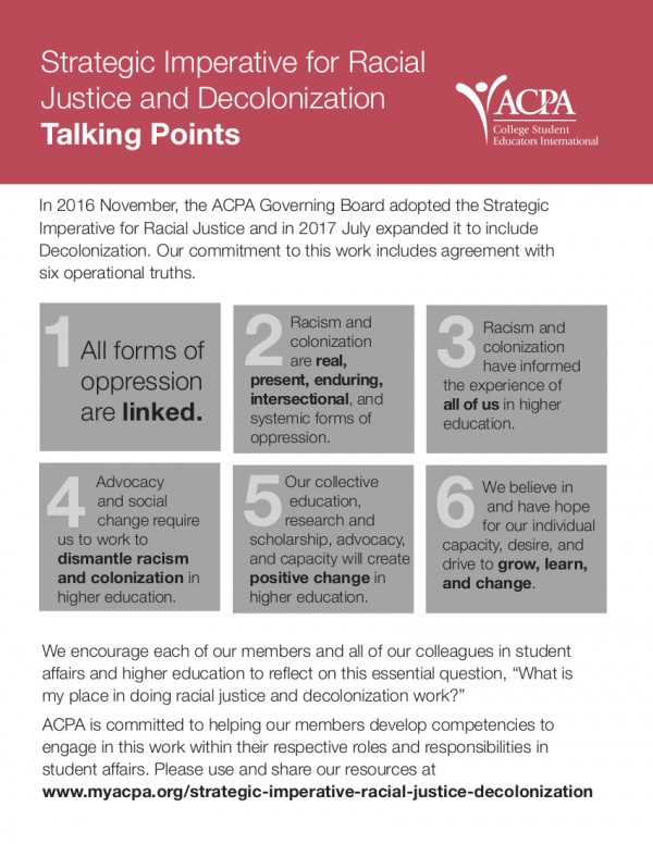 Click to enlarge Strategic imperative for racial justice