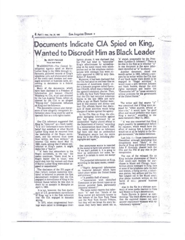 cia spied mlk