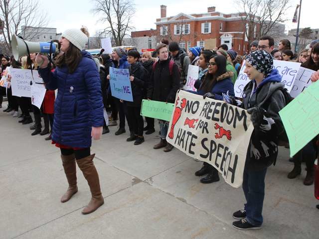 Peterson protest Queens University