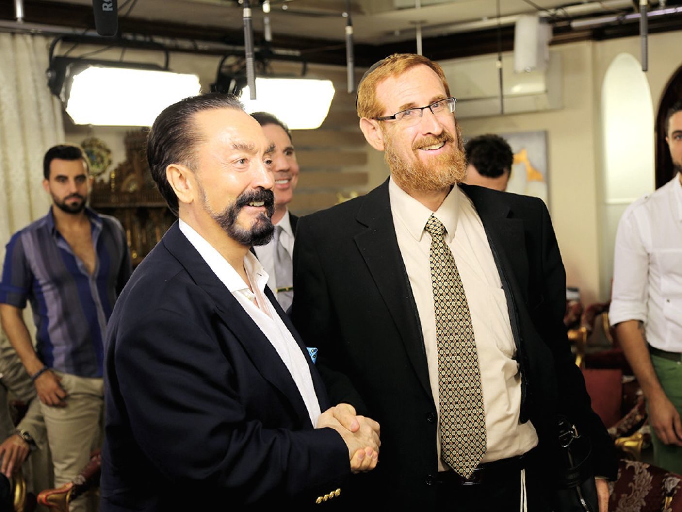 Click to enlarge Knesset Member Yehuda Glick with Adnan Oktar.