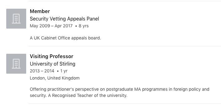 Click to enlarge Claire Smith’s LinkedIn profile