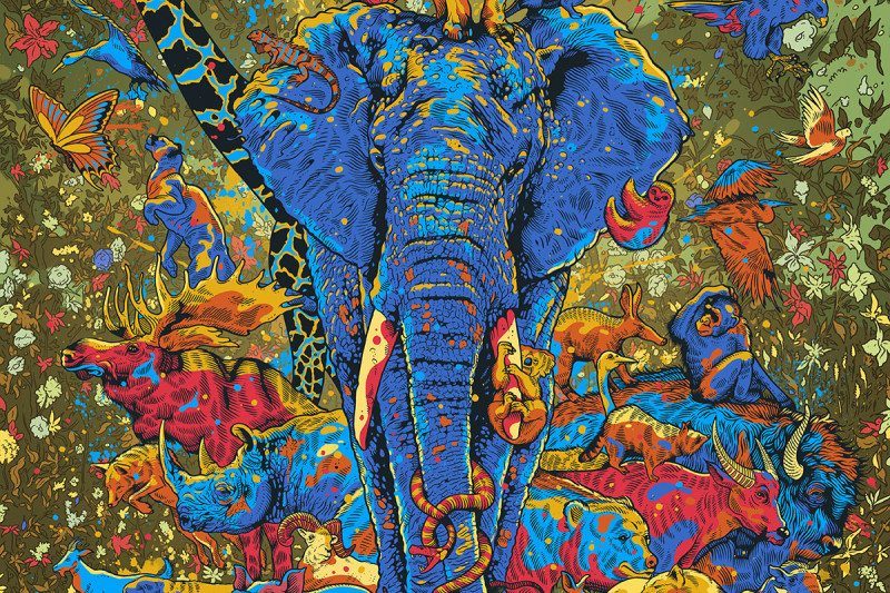 Psychadelic elephant