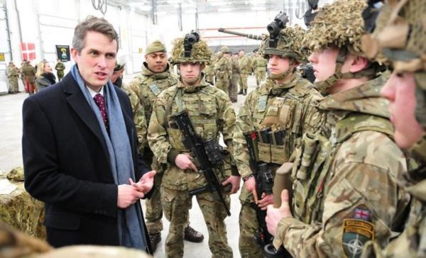 Gavin Williamson and troops