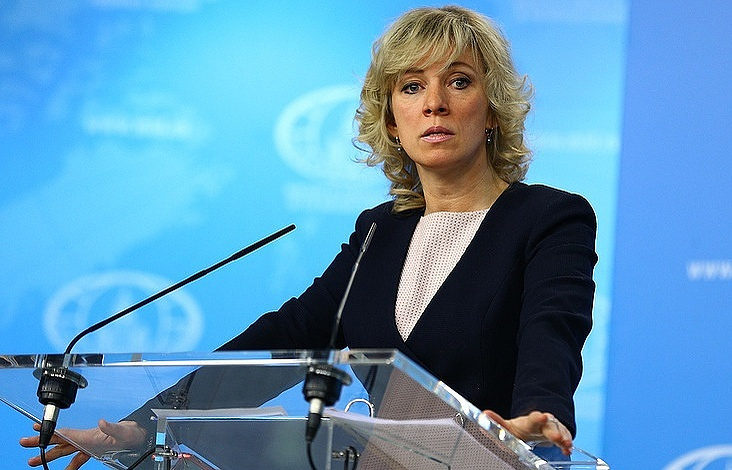Click to enlarge Russian Foreign Ministry Spokeswoman Maria Zakharova