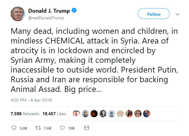 Trump East Ghouta attack