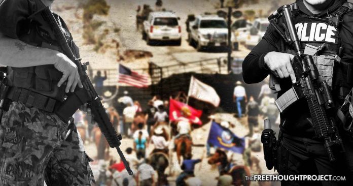 Armed protesters