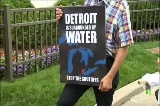 detroit water protester