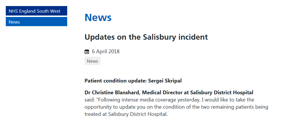 Click to enlarge Medical Director Salisbury Hospital
