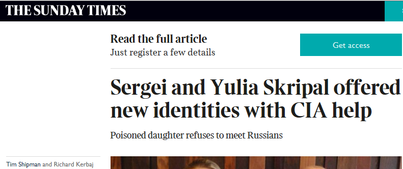 Skripal's Offered New Identities