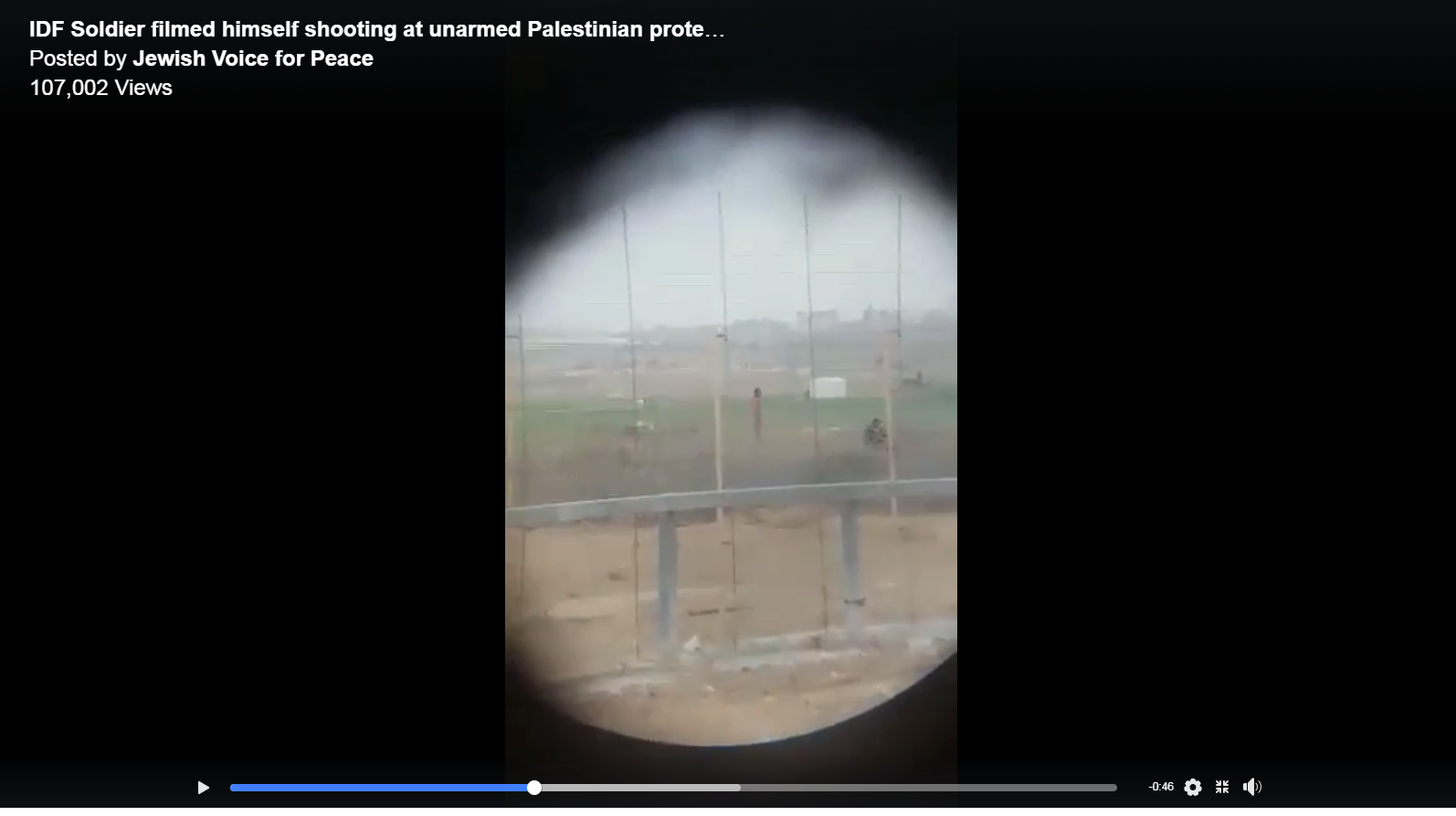 Click to enlarge israeli sniper Land Day protest shoot palestinian