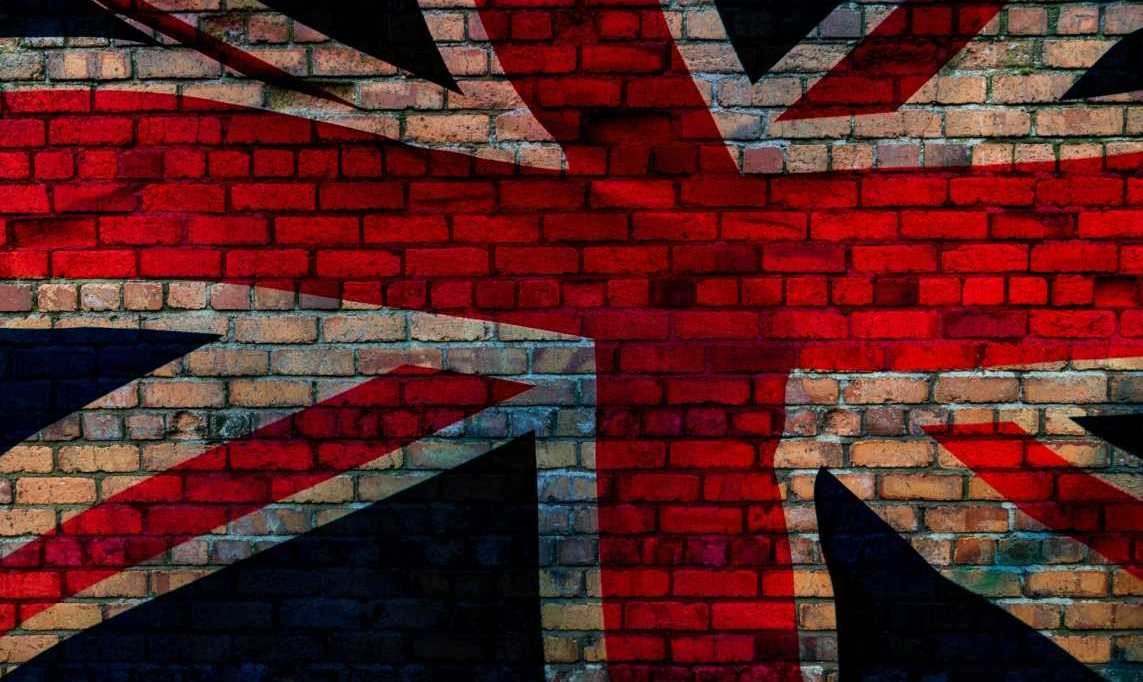 british flag brick wall