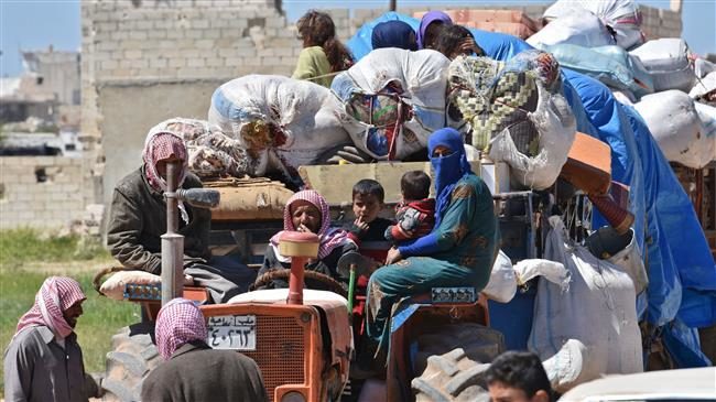 Click to enlarge Displaced Syrian families