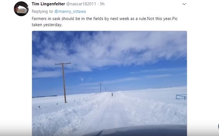 Delayed crop planting in Canada