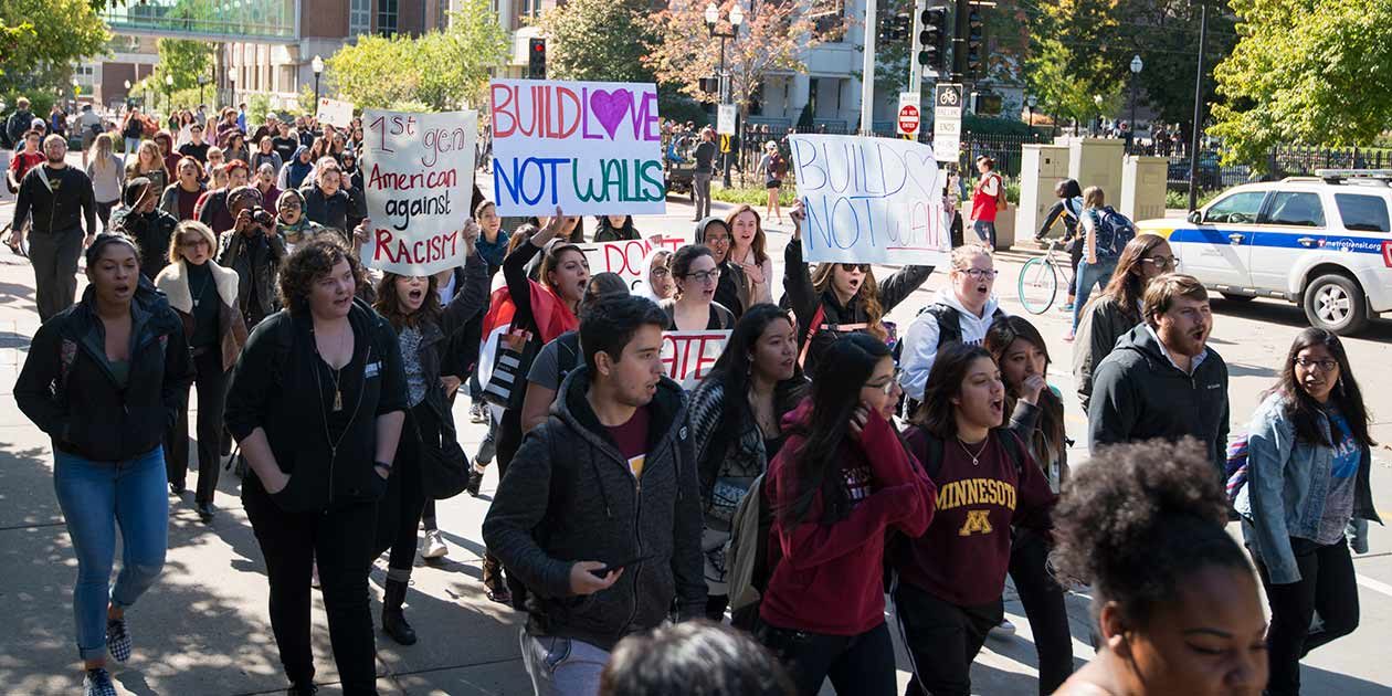 Campus protest march against hate speech