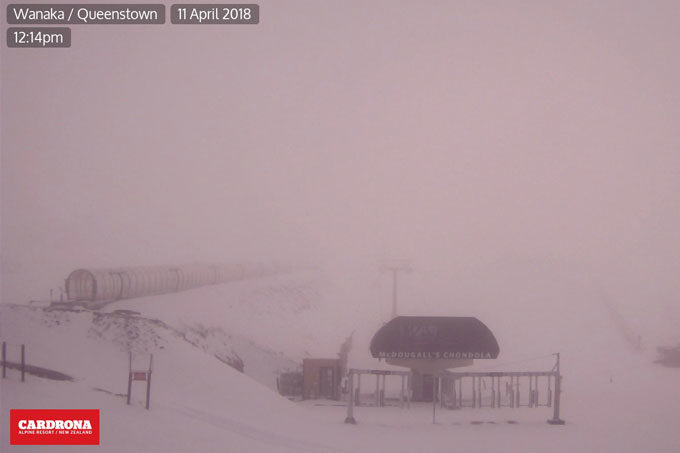One of Cardrona’s webcams this morning. Doesn’t look like mid-autumn.
