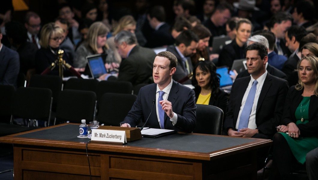 Click to enlarge Mark Zuckerberg testified