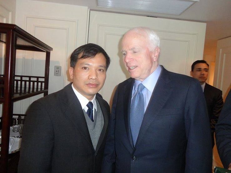 Click to enlarge Nguyen Van Dai and John McCain
