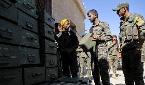 Kurdish forces in Manbij