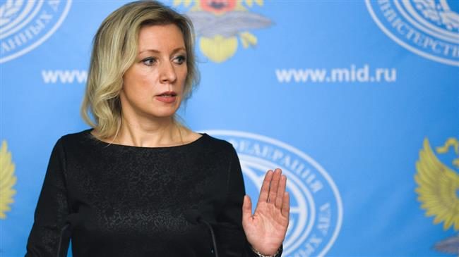 Click to enlarge Russian Foreign Ministry spokeswoman Maria Zakharova