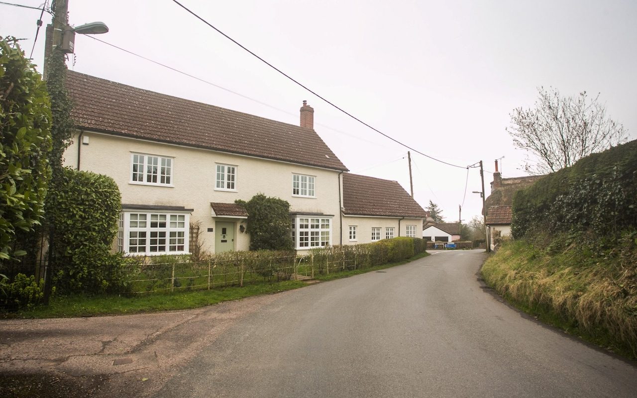 Click to enlarge The village of Willand in Devon, which is rising 2cm every year