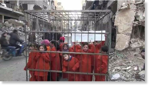 civilians in cages Jaish al Islam Ghouta