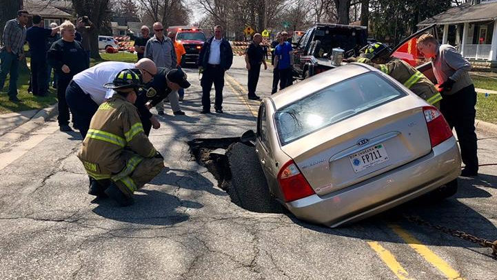 Hobard, IN sinkhole