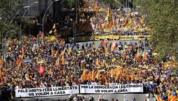 pro-independence rally barcelona
