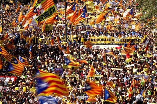 barcelona pro-independence rally april 2018