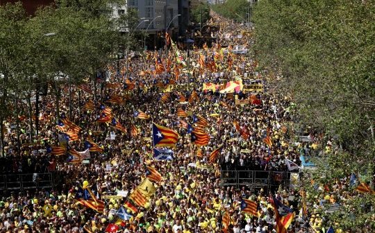 barcelona pro-independence rally april 2018